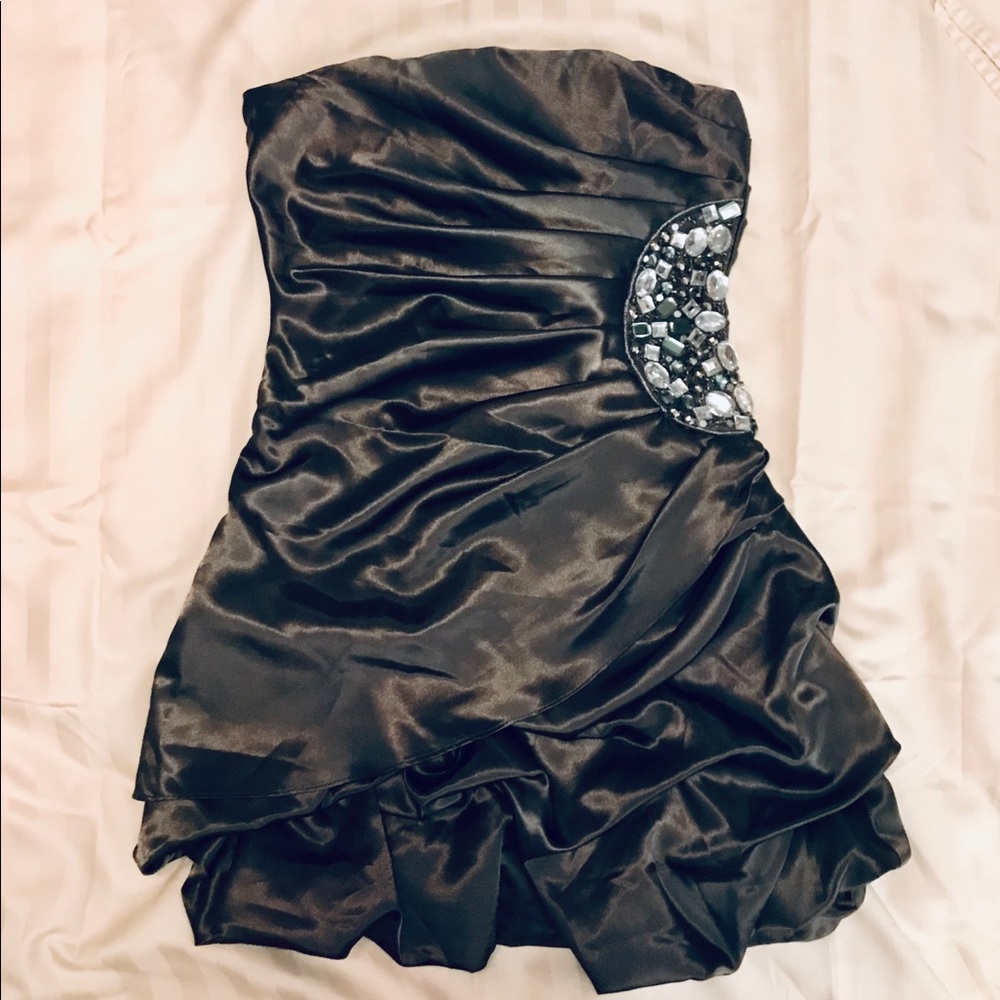 Beautiful and unique Trixxi charcoal color dress